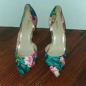 Merona Floral High Heels SZ 7.5